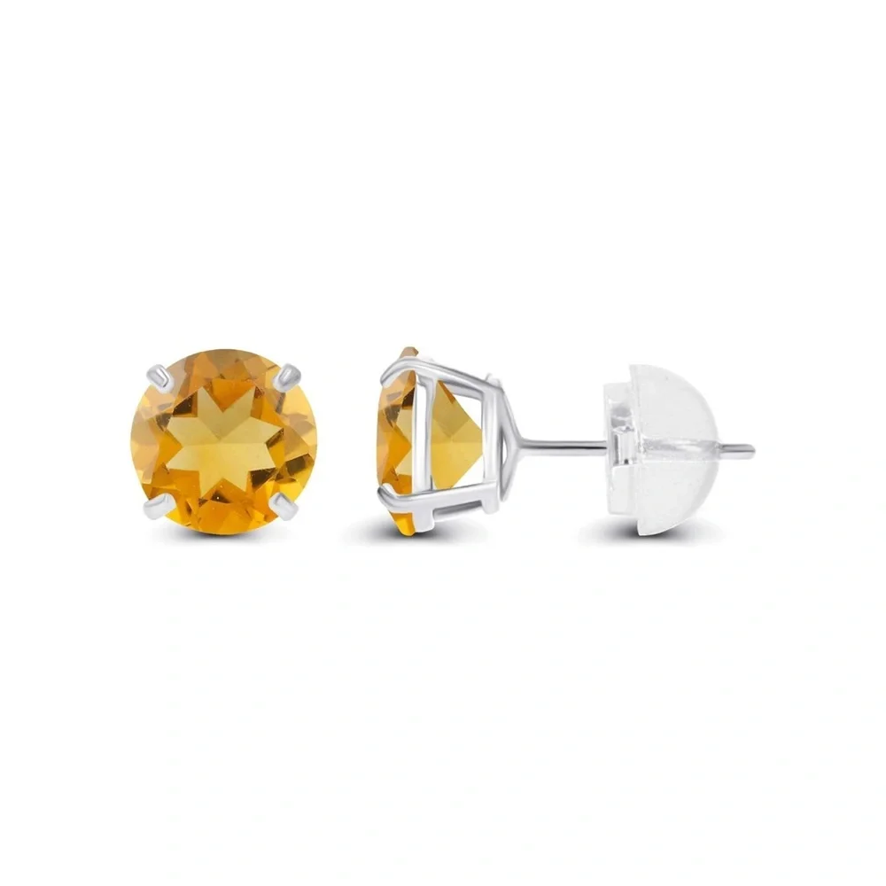10k solid gold natural earrings - Picture 4 of 8